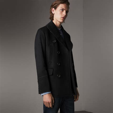 burberry coat mens sale|burberry wool pea coats men's.